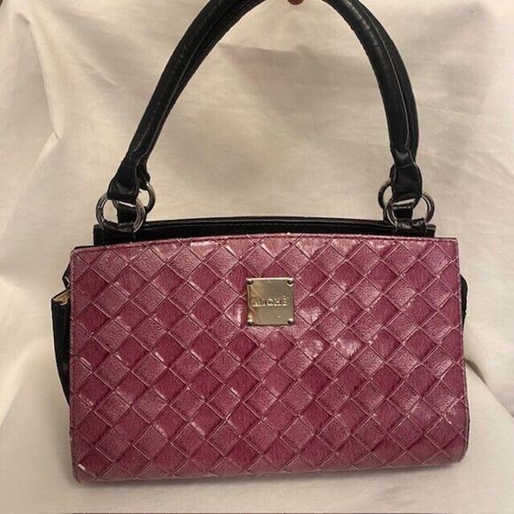 Miche Purple Removable Shell Purse Double Handles 11”x9” Excellent Condition Bag - Picture 1 of 13